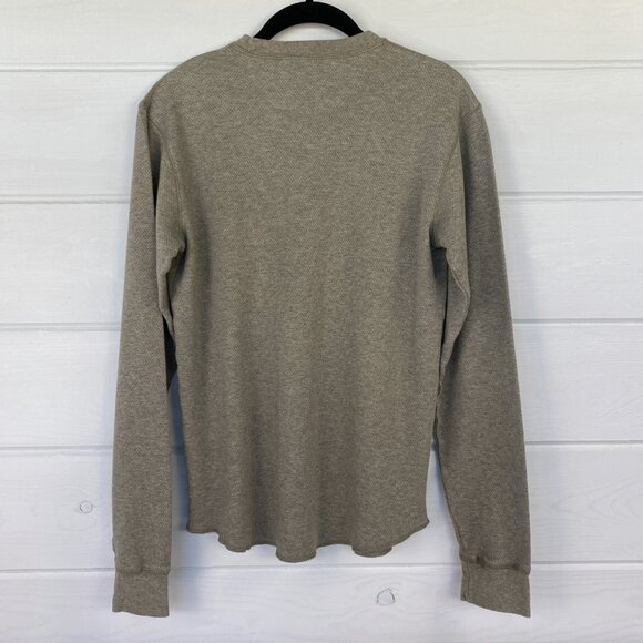 Vintage GAP XS SOFT Cotton Mesh Knit Thermal Long Sleeve Brown Pullover LIKE NEW - Picture 2 of 8